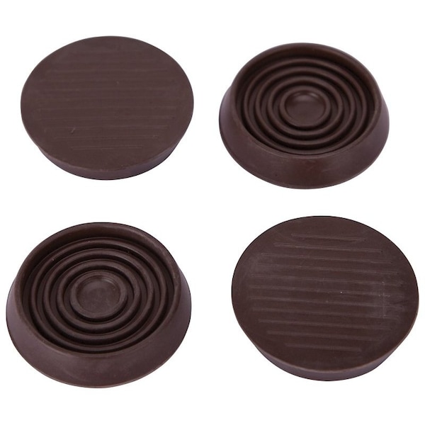 Prosource Caster Furniture Glide, Rubber, Brown, Brown, 2-5/32 x 2-5/32 x 15/32 in Dimensions FE-S709-PS - main