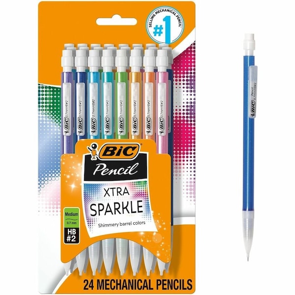 Bic Mechanical Pencil, 0.7mm, Asst Barrel, PK24 MPLP241 - main
