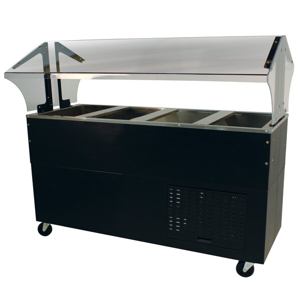 Advance Tabco Serving Counter w/Mechanically Assisted Cold Pan, sneeze guard 62-7/16 in.W x 35 in.D x 53 in.H BMACP4-B-SB - main