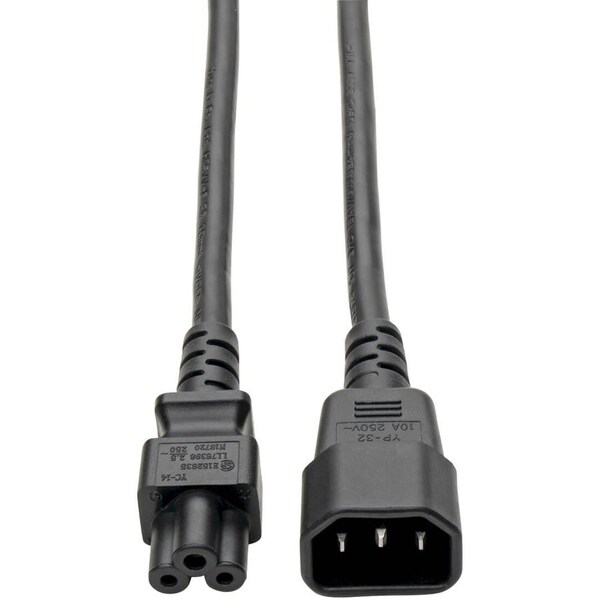 Eaton Tripp Lite Series Laptop Power Adapter Cord, C14 to C5 Adapter - 7A/125V or 2.5A/250V, 18 AWG, 6 P014-006 - main
