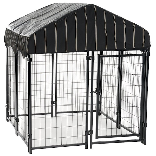 Lucky Dog CL 60445 Modular Pet Play Pen, 4 ft OAL, 4 ft OAW, 412 ft OAH, Steel, Powdered, Black PRPRMUR0310/CL604 - main