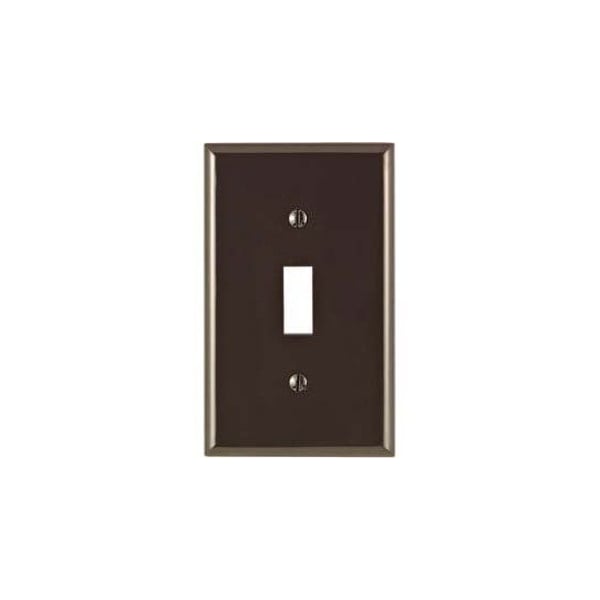 Leviton Switch Wallplate, Standard Size, Gang 1, Brown 80701 - main