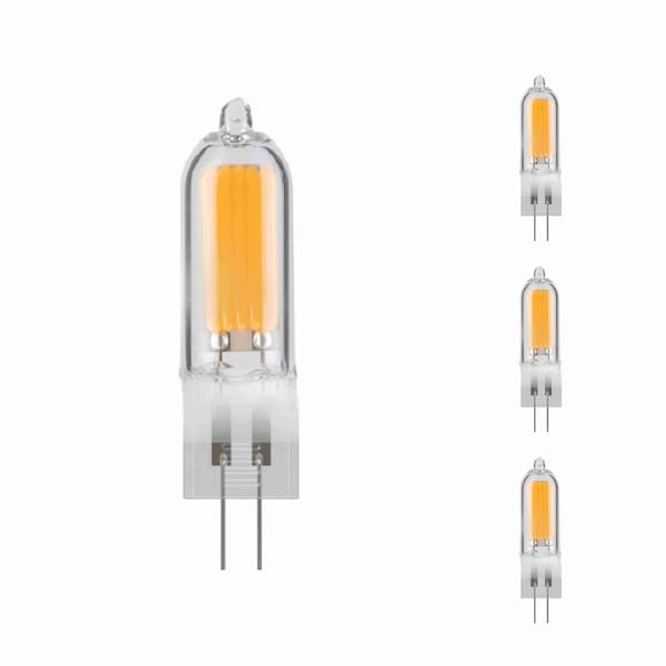 Bulbrite LED Filament, 1.8 Watt Dimmable T5 Light Bulb, Clear Glass Finish, G4 Base, 2700K, 140 Lumens, 4PK 862037 - main