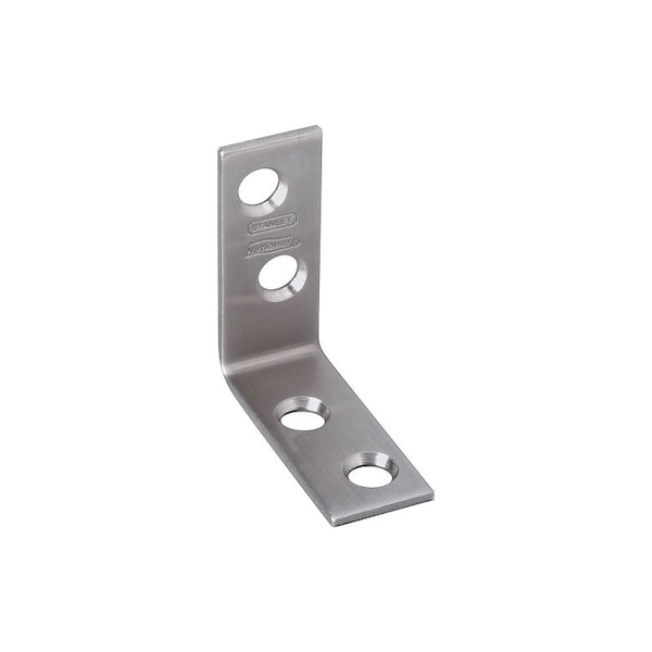 National Hardware V415 Series Corner Brace, 1-1/2 in L, 5/8 in W, 1-1/2 in H, Stainless Steel, 2PK N348-300 - main