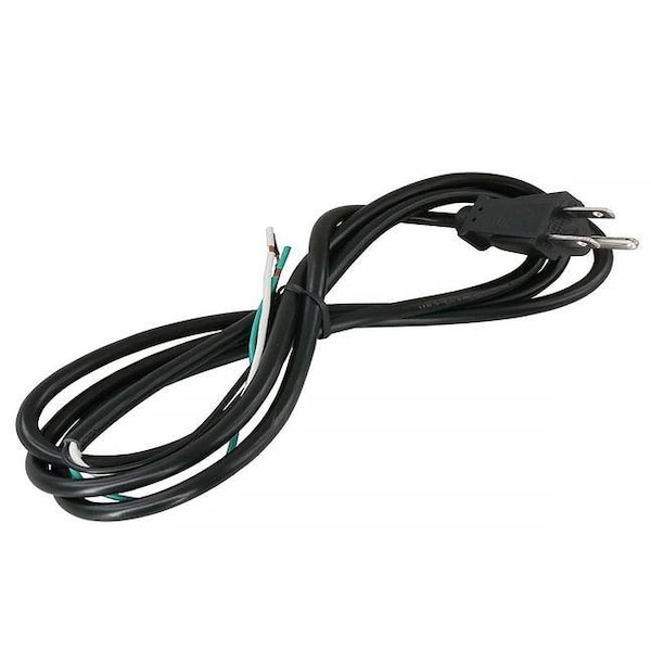 Antaira AC Power Cord NEMA 5-15P to ROJ 3-Wire Open End US Plug 18 AWG 6 feet PWRCORD2-US - main