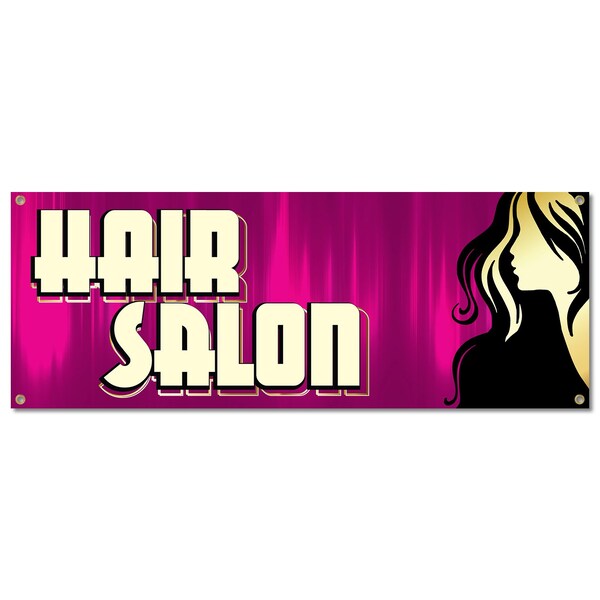 Signmission Hair Salon, 18 Inch, Banner B-30384 - main