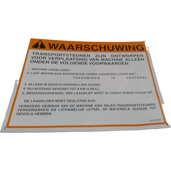 Caterpillar PLATE WARNIN, CATERPILLAR OEM 3E0814 3E0814 - main