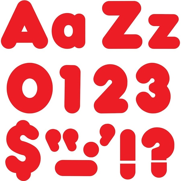 Trend Enterprises Trend Ready Letters Casual Combo Set, Red, 4"H, 182/Set T79902 - main