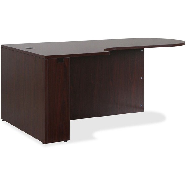 Lorell Lorell Left Hand Desk with Peninsula - 70.9" x 41.9" x 29.5" - Mahogany - Essentials Series 59551 - main