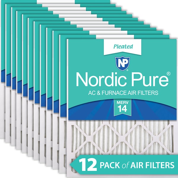 Nordic Pure 20x22x1 Pleated Air Filter, High Capacity, Electrostatically Charged Synthetic Media, MERV 14 20x22x1M14-12 - main