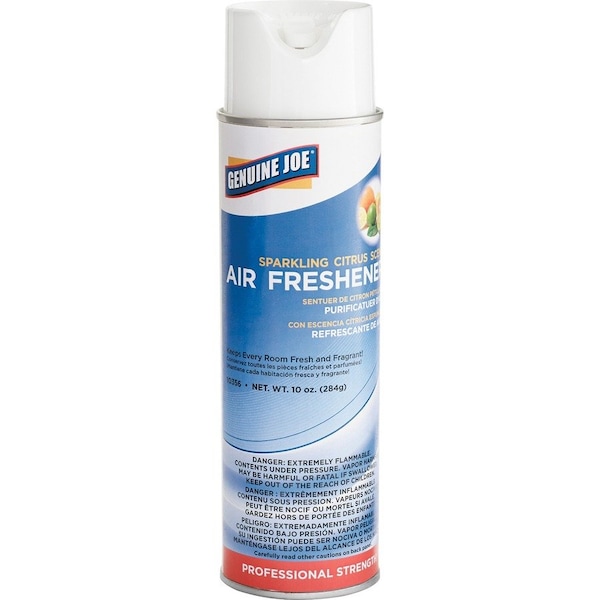 Genuine Joe Sparkling Citrus Air Freshener - 10 oz - Sparkling Citrus - 1 Each GJO10356 - main