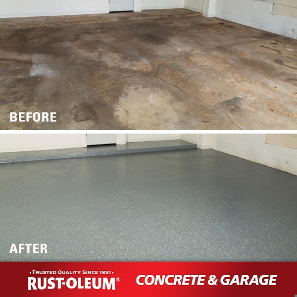 hu⭐︎ Rust-Oleum 1 gal Concrete and Garage Floor Paint, Satin
