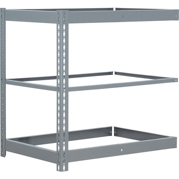 Global Industrial 3 Shelf, Commercial Duty Boltless Shelving, Add On, 48"W x 24"D x 36"H, No Deck B3165561 - main