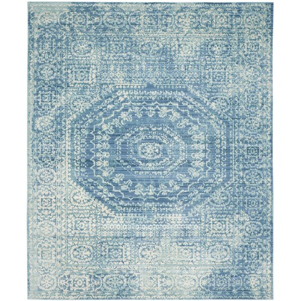 Safavieh Valencia Power Loomed Medium Rectangle RugsBlue & Multi Color 6 x 9 ft. VAL205R-6 - main