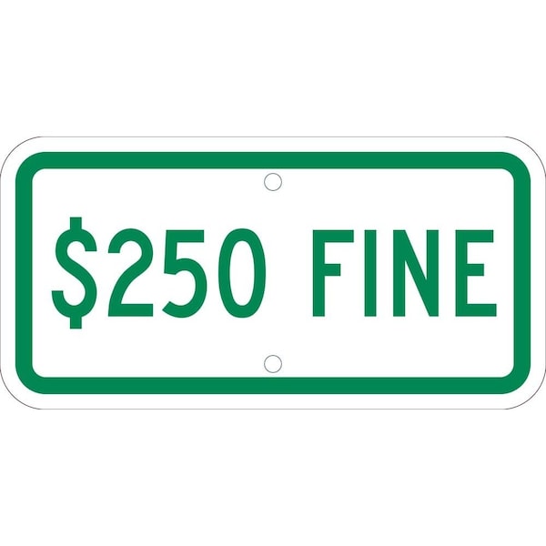 Nmc State Handicapped Parking Fine $250 Plaque, TMAS19J TMAS19J - main