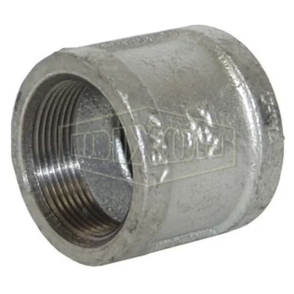 Dixon Threaded Pipe Coupling, 3 in Nominal, FNPT End Style, 150 lb, Galvanized Iron RHC300G - main