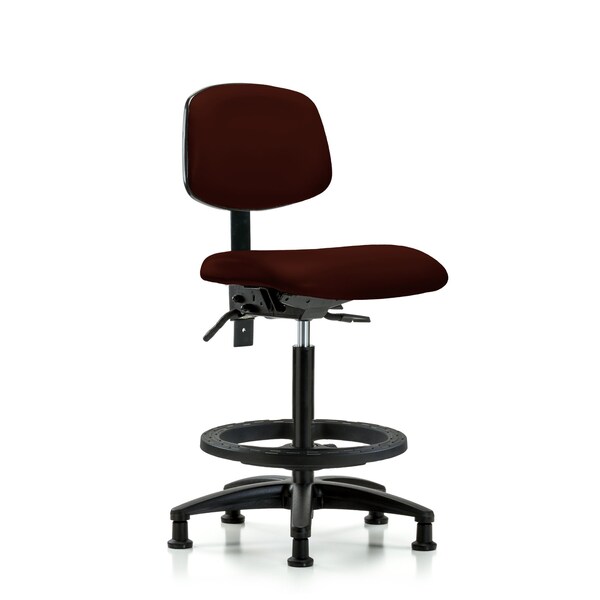 Blue Ridge Ergonomics High Bench Chair Desk Chair, Fabric, Tilt AA Casters, Gry, No Arms, 26" to 35" Height, Fabric BR-VHBCH-RG-T1-A0-BF-RG-8569 - main