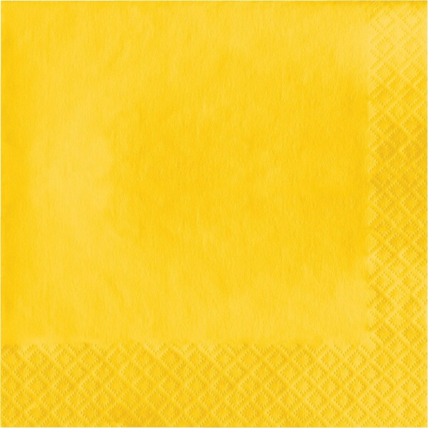 Touch Of Color 6.5" x 6.5" School Bus Yellow Napkins 600 PK 6691021B - main