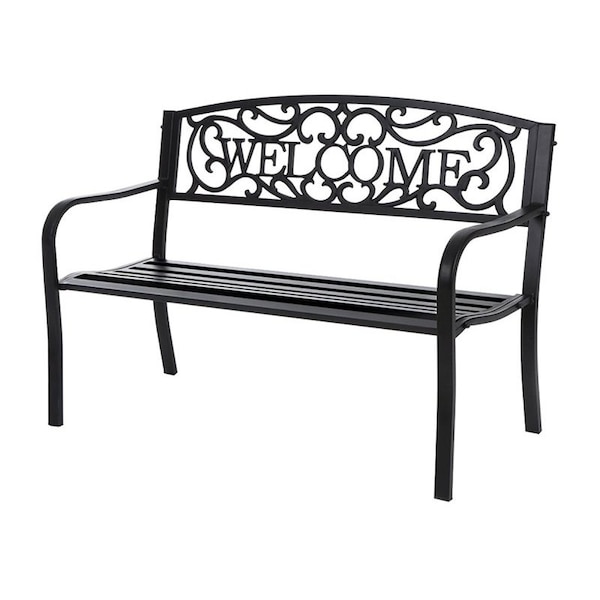 Seasonal Trends Essentials Welcome Park Bench, Steel SeatFrame XG-204N - main