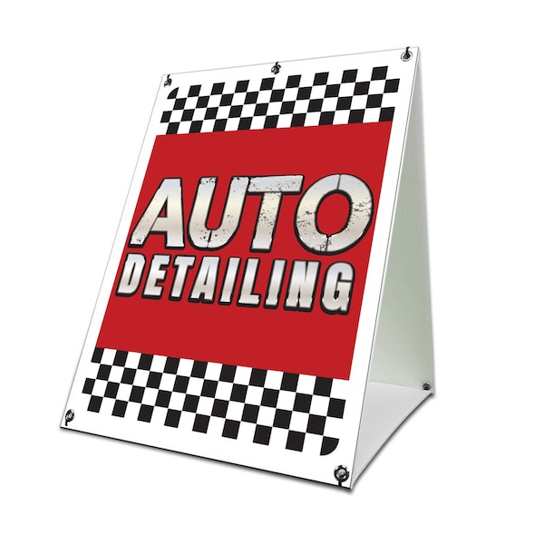 Signmission Auto Detailing, 24 Inch x 18 Inch A-frame Yard Sign, Coroplast Yard Sign SBC-1824-30342 - main
