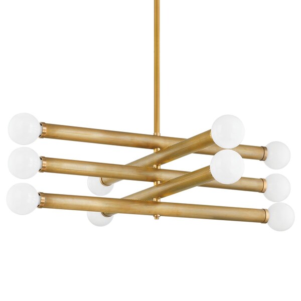 Corbett Lighting Pienza 10 Light Chandelier 50 In. Vintage Brass 373-50-VB - main