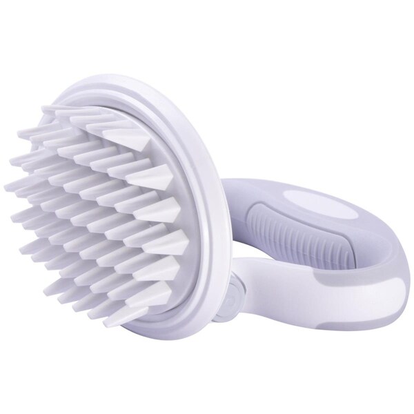 Petpurifiers Gyrater Swivel Travel Silicone Massage Grooming Pet Brush, White - One Size PE3166666 - main