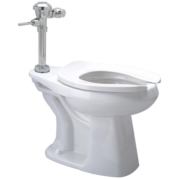 Zurn Manl Flr Mnt Systm- Z5654-Bwl-14in Elngted, Vitreous Water Clst w/Manl 1.28 GPF Z.WC5.M - main