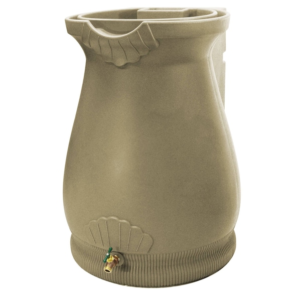 Good Ideas Rain Wizard Urn 65 Gallon Rain Barrel - Khaki RWURN-KHA - main