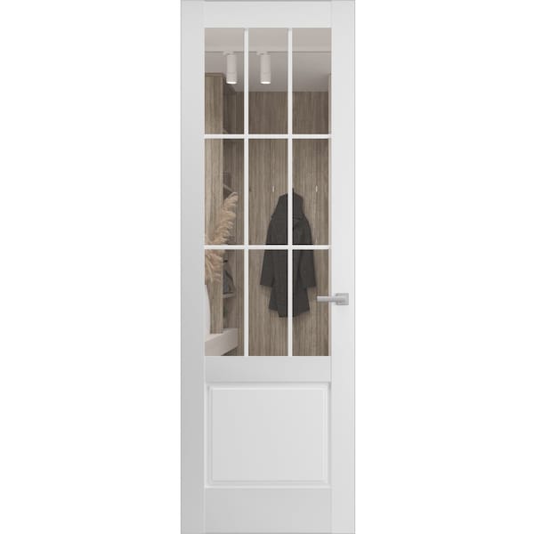 Sartodoors Hidden Door, Felicia 3599 White Silk Concealed Metal Frame 42 x 80 Left Inswing FELICIA3599MF-BEM-42x80-LH-I - main
