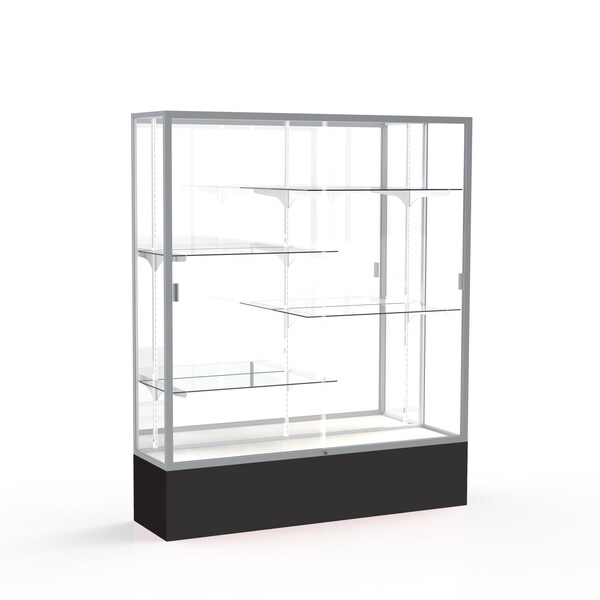 Ghent Spirit Floor Display Case 60x72x16, Mirror, Satin 375MB-SN-BK - main