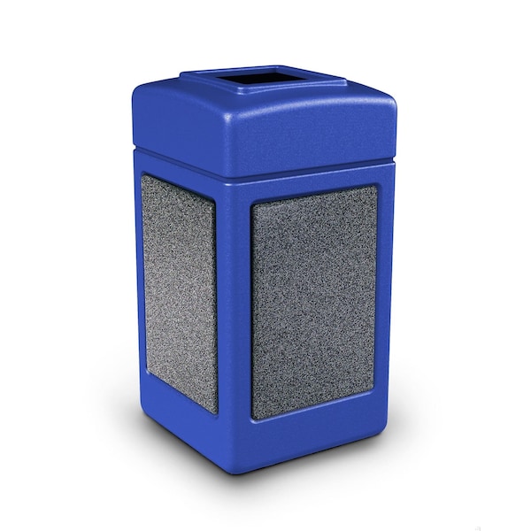 Commercial Zone Products 42-gallon StoneTec Square Open-Top, Blue w/ Pepperstone 720331K - main