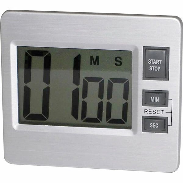 Tatco Desktop Digital Timer, Silver/Black 52410 - main