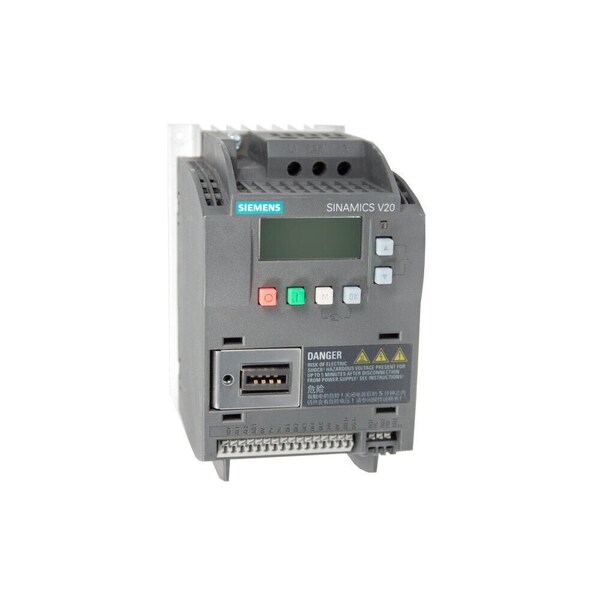 Siemens SINAMICS V20 380-480 V 3 AC -15/+10% 47-63Hz rated power 0.55 kW with 6SL3210-5BE15-5UV0 - main