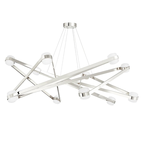 Hudson Valley Lighting Orbit 12 Light Chandelier 56.125 In. Polished Nickel 2756-PN - main