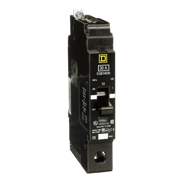 Square D Miniature Circuit Breaker, E FRAME Series, 30A, 1 Pole, 277V AC, 65kA at 120V AC EGB14030 - main