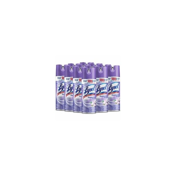Lysol Disinfectant Spray - For Multi Surface - Spray - 12.5 fl oz (0.4 quart) - Early Morning Breeze, 12PK 80833 - main