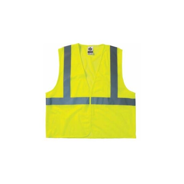 Ergodyne GloWear Safety Vest, 8205HL, Mesh, Class 2, Type R, 2 in Reflective Tape, Hook and Loop, 6PK 150-20967 - main