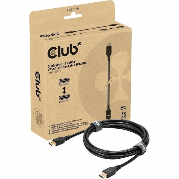 Club 3D B.V DISPLAYPORT CABLE DP54 3M/9.84FT M-M CAC-1093 - main
