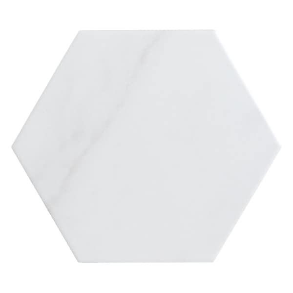 Andova Tiles Porlan 8-in. x 9-in. Hexagon Marble Look Matte Porcelain Wall & Floor Tile (9.9 Square Feet Per Box) ANDPOR1258 - main