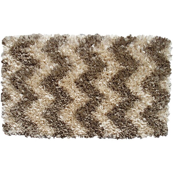 Manmade Shaggy Raggy Ntrl Chevron Rug MA948507 - main