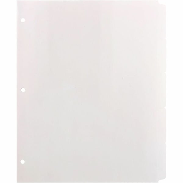 Business Source Reinforced Hole Punched Indexes, White, 36PK BSN36683 - main