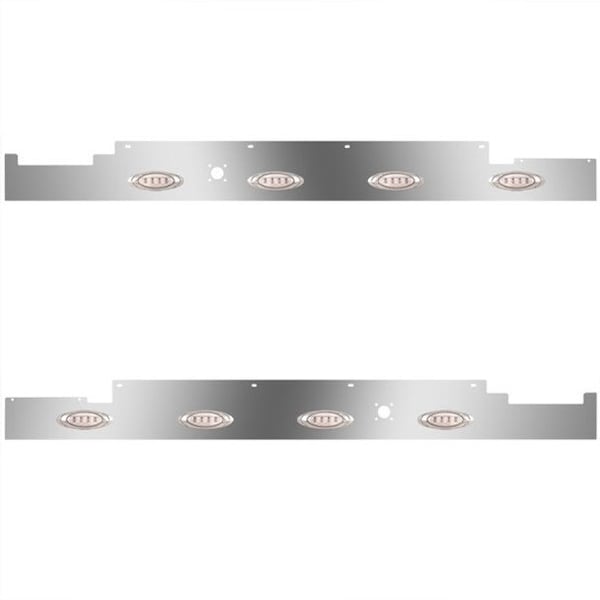 Ilc VOLVO VNL 630 GEN II YEAR 2017 STAINLESS STEEL SLEEPER PANELS W FAIRINGS 8 P1 AMBER CLEAR LEDS VOLVO VNL 630 GEN II 2017 SS SLPR PNLS W FAIRINGS - main