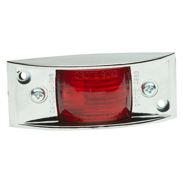 Grote Clr/Mkr Lamp-Red-Chrome Armored, 46892 46892 - main