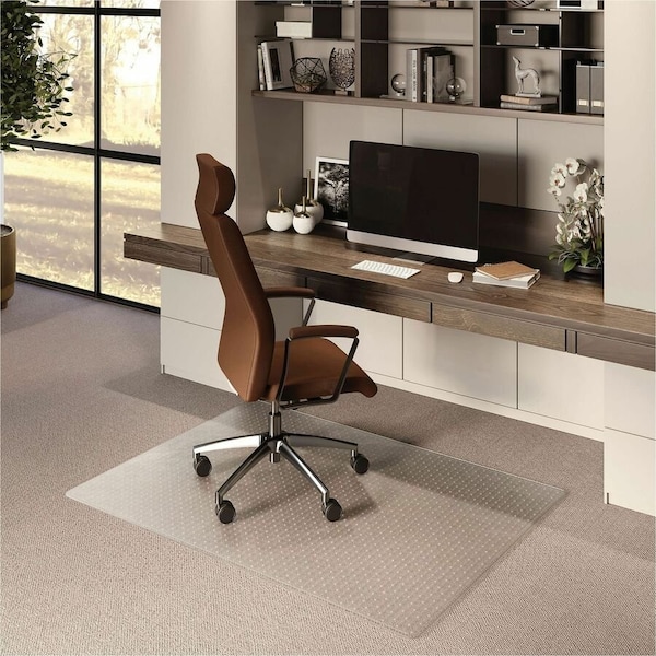Es Robbins ESRobbins, MULTI-TASK SERIES ANCHORBAR CHAIR MAT FOR CARPET UP TO 0.38in, 46 X 60, CLEAR 128371 - main