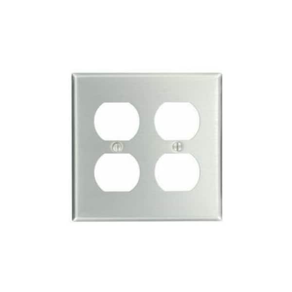 Leviton Wall Plate, Duplex Outlet, Aluminum 83016 - main