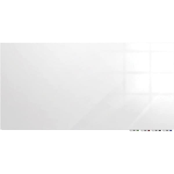 Ghent Dry Erase Board, Glass, 48 in, 72 in, No Frame Frame, White, Gloss ARIASM46WH - main