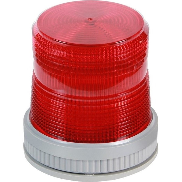 Edwards Signaling Warning Light, Red, LED, 24V DC, 65 FPM, 3 3/4 in Dia., Surface 105XBRMR24D - main