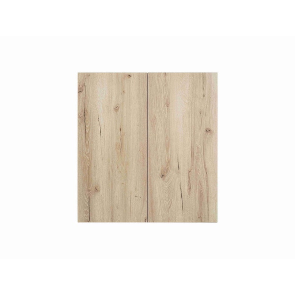 Cambridge Radiance 30 in. W x 12 in. D x 36 in. H Ready to Assemble Slab Wall Kitchen Cabinet in Light Oak SA-W3036-LO-KIT - main