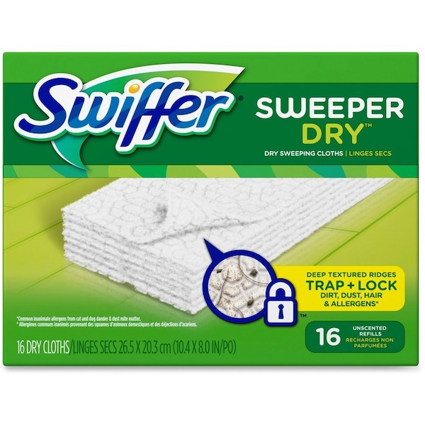 Swiffer Sweeper 5.4 in. Dry Microfiber Dust Mop Refill 16 pk 31821 - main