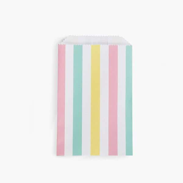 Nashville Wraps Cabana Stripes Paper Merchandise Bags, 6.25x9.25, 100PK MB1CSM - main